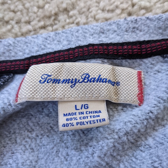 Tommy Bahama Pullover Crewneck Sweater Men's Large Black Gray - Picture 7 of 7